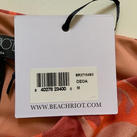 Revolve Beach Riot Milly Bikini Bottom Desert Oasis High Waist Rose Size M - Picture 7 of 10